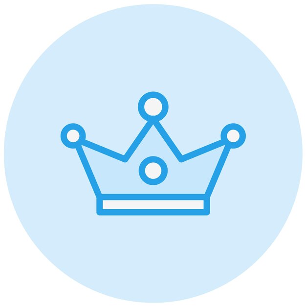 Ilustración del diseño del icono del vector de la corona