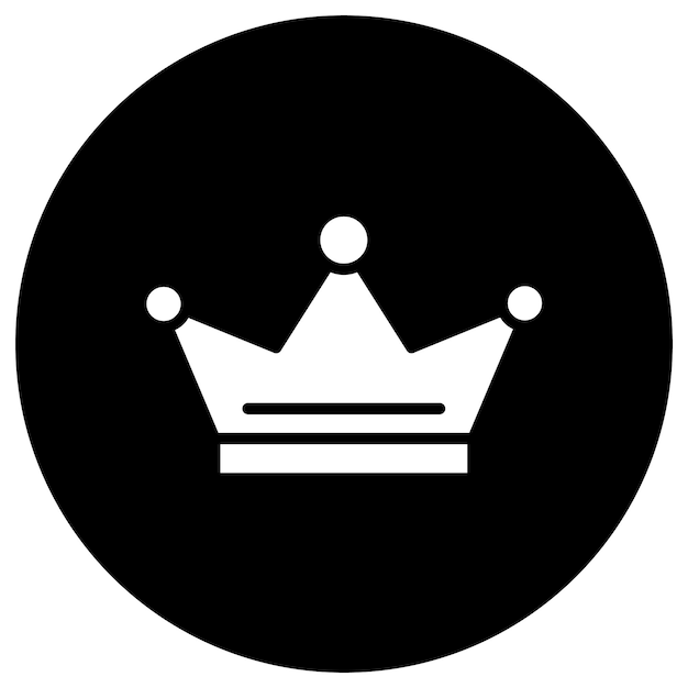 Ilustración del diseño del icono del vector de la corona