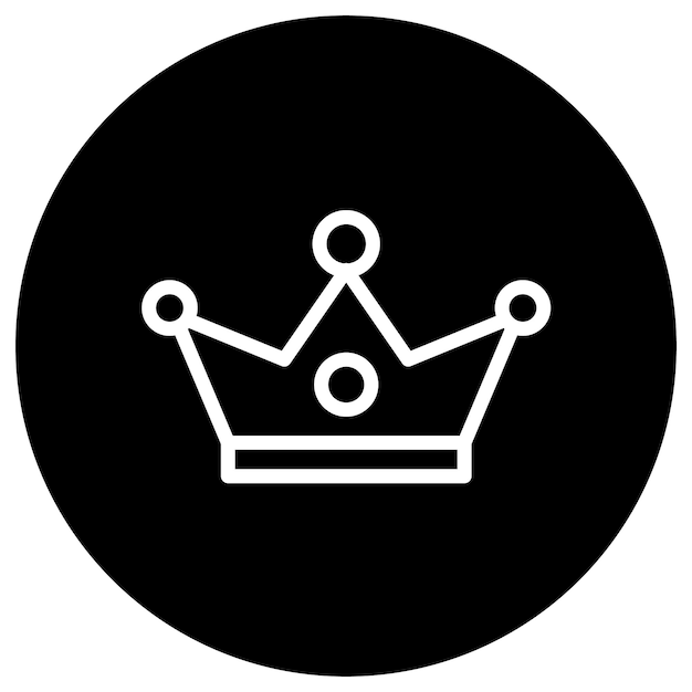 Ilustración del diseño del icono del vector de la corona
