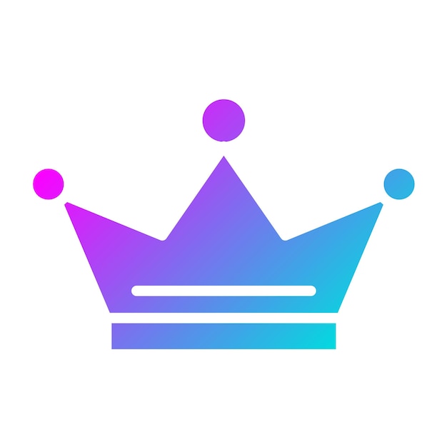 Ilustración del diseño del icono del vector de la corona