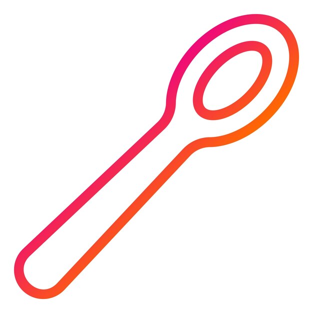 Ilustración del diseño del icono del vector de cuchara
