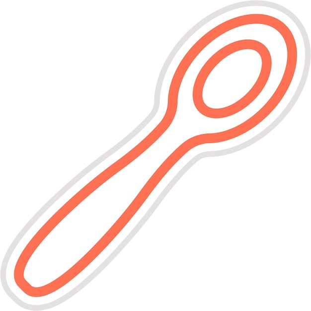 Ilustración del diseño del icono del vector de cuchara