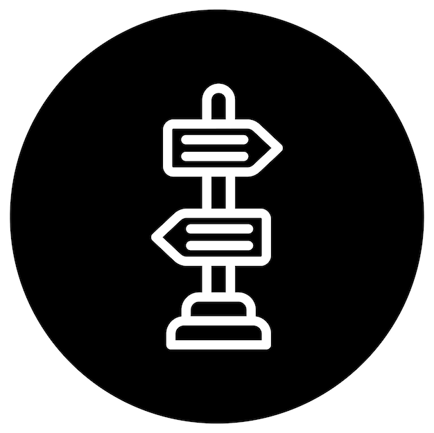 Ilustración del diseño del icono del vector de dirección