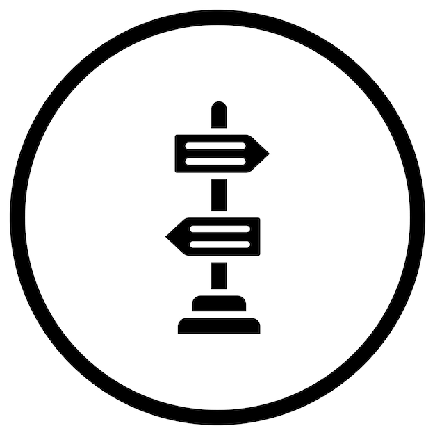 Ilustración del diseño del icono del vector de dirección