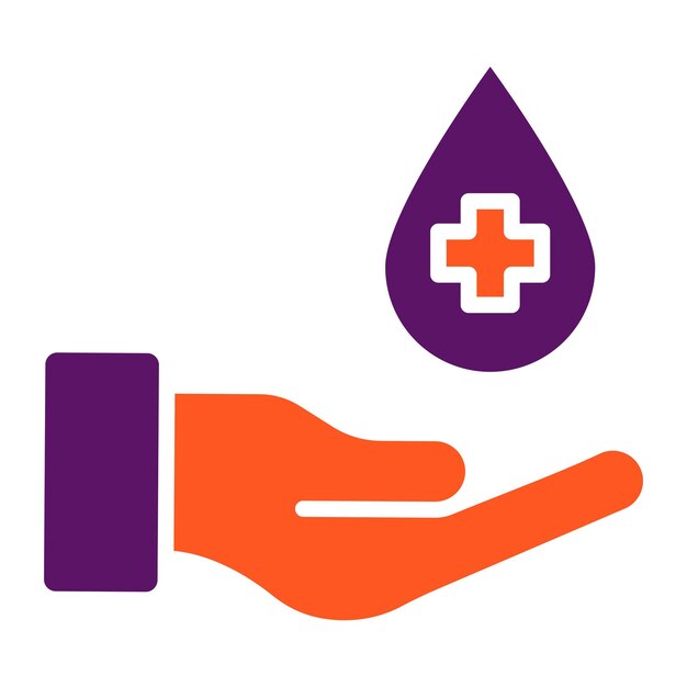 Ilustración del diseño del icono del vector de la donación de sangre