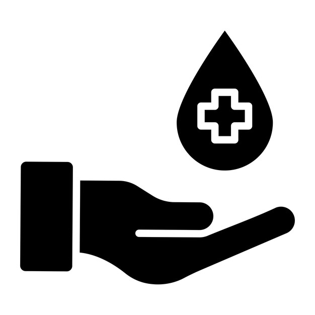 Ilustración del diseño del icono del vector de la donación de sangre