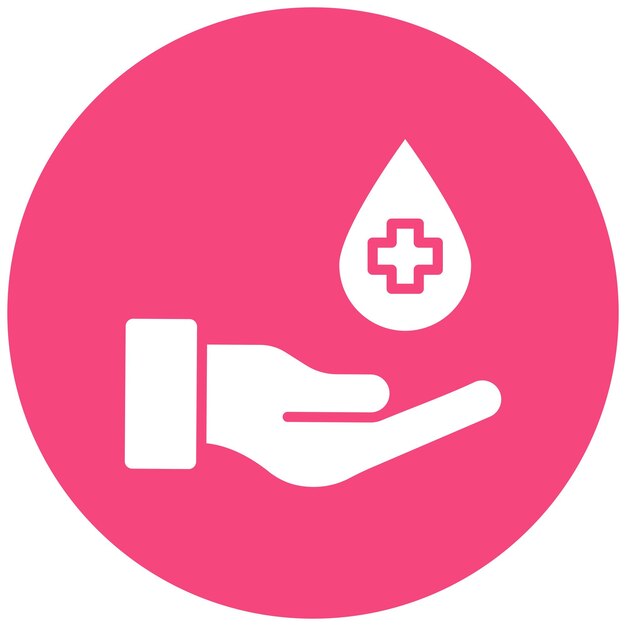 Ilustración del diseño del icono del vector de la donación de sangre