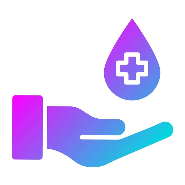 Ilustración del diseño del icono del vector de la donación de sangre