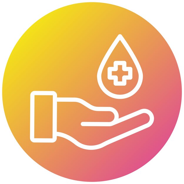 Ilustración del diseño del icono del vector de la donación de sangre