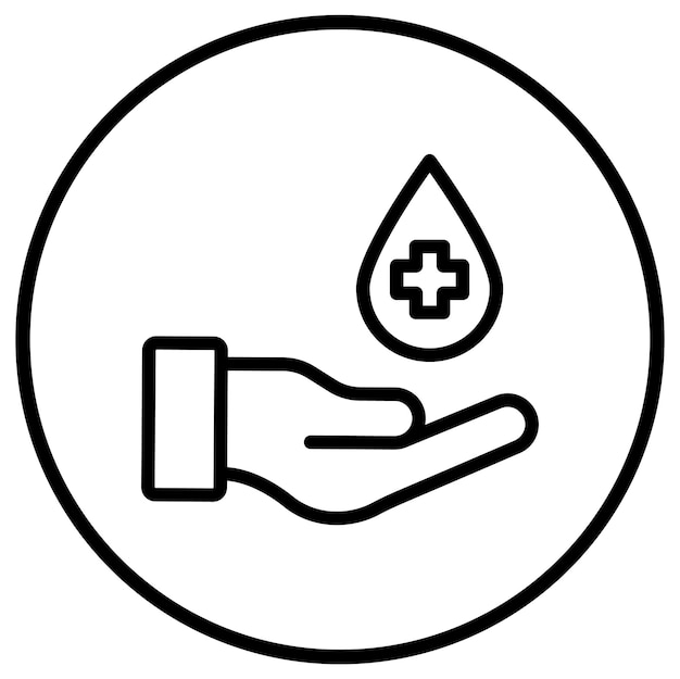 Ilustración del diseño del icono del vector de la donación de sangre