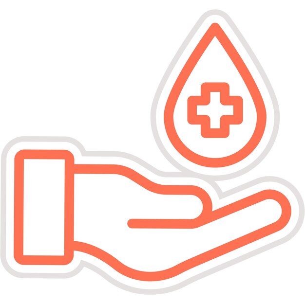 Ilustración del diseño del icono del vector de la donación de sangre