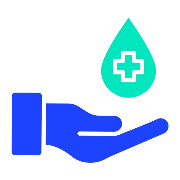 Ilustración del diseño del icono del vector de la donación de sangre
