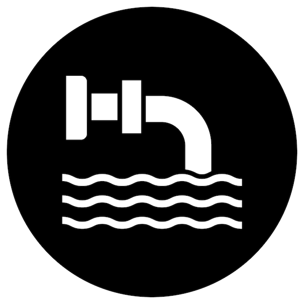 Ilustración del diseño del icono del vector de drenaje