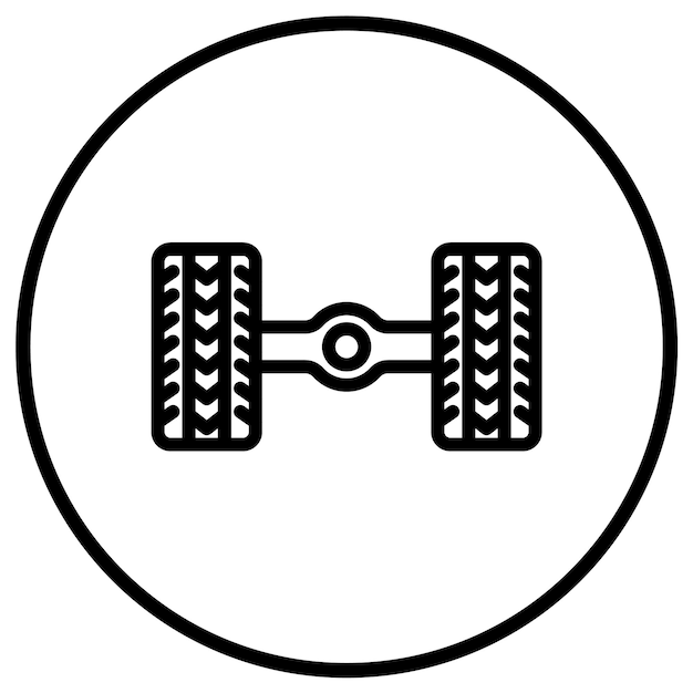 Ilustración del diseño del icono del vector del eje