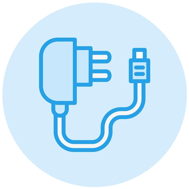 Ilustración del diseño del icono del vector del enchufe del dispositivo