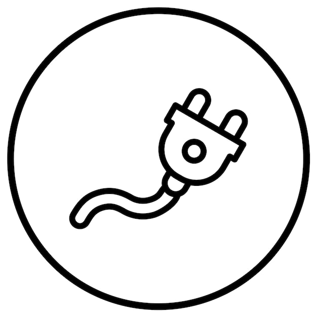 Ilustración del diseño del icono del vector de enchufe