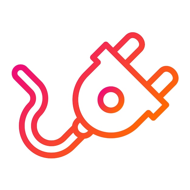 Ilustración del diseño del icono del vector de enchufe
