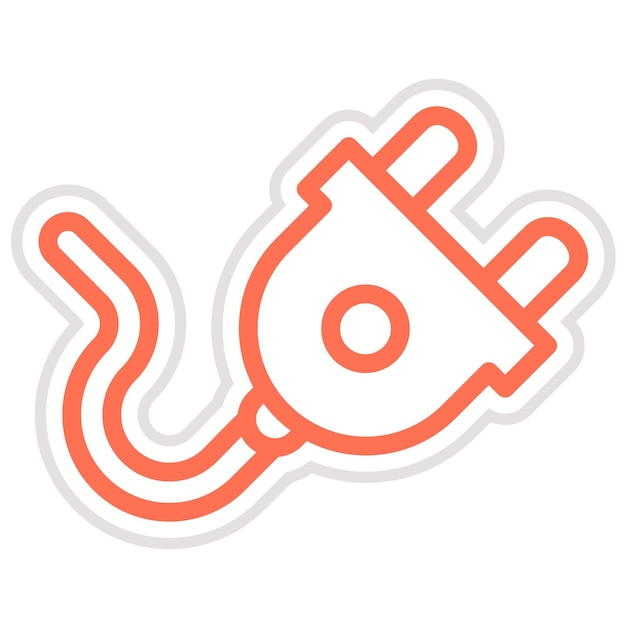 Ilustración del diseño del icono del vector de enchufe