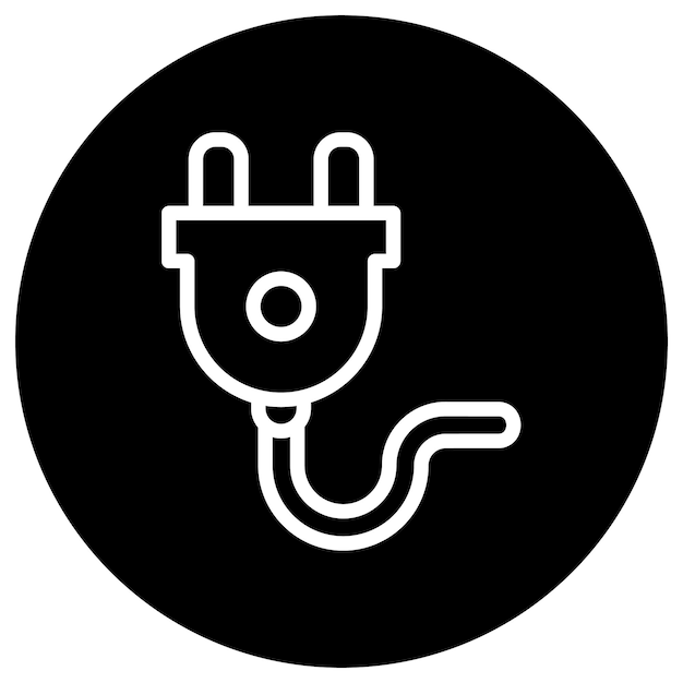 Ilustración del diseño del icono del vector de enchufe