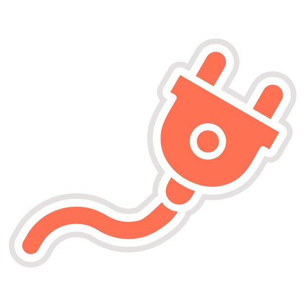 Ilustración del diseño del icono del vector de enchufe