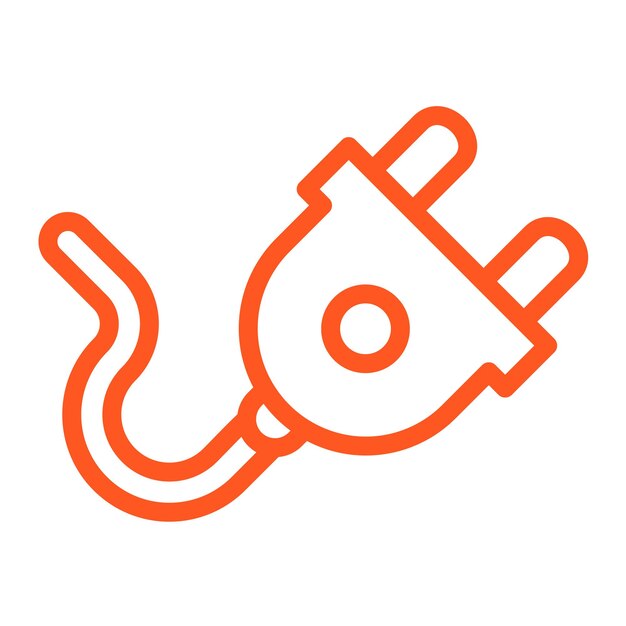 Ilustración del diseño del icono del vector de enchufe
