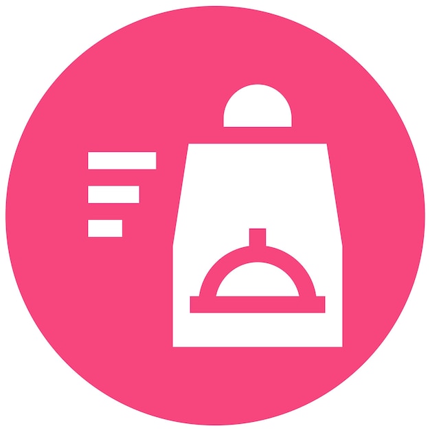 Ilustración del diseño del icono del vector de entrega de alimentos