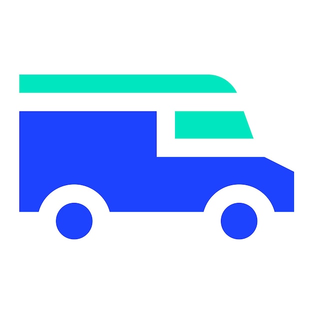 Ilustración del diseño del icono del vector de entrega de la furgoneta