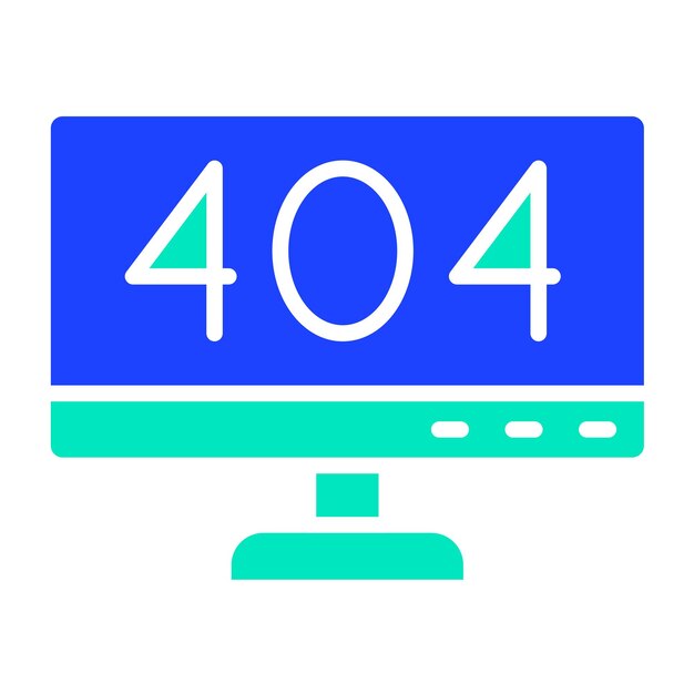 Ilustración del diseño del icono del vector de error 404