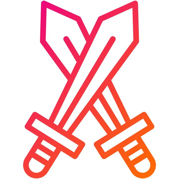 Ilustración del diseño del icono del vector de la espada