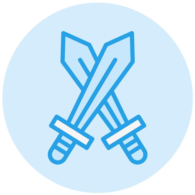 Ilustración del diseño del icono del vector de la espada