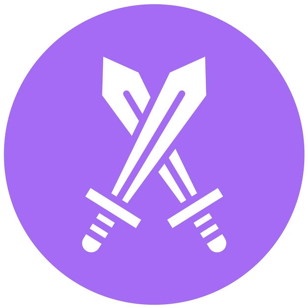 Ilustración del diseño del icono del vector de la espada