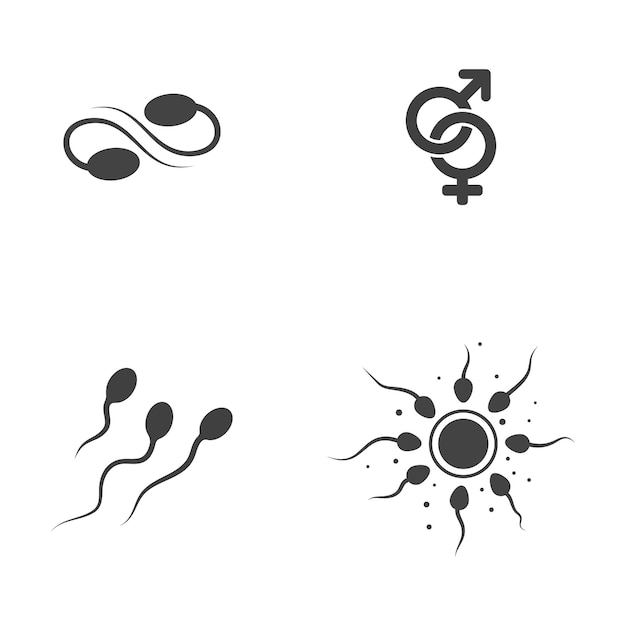 Vector ilustración de diseño de icono de vector de esperma