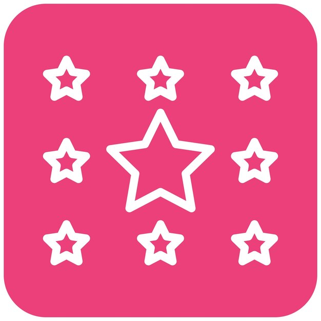 Ilustración del diseño del icono del vector estelar