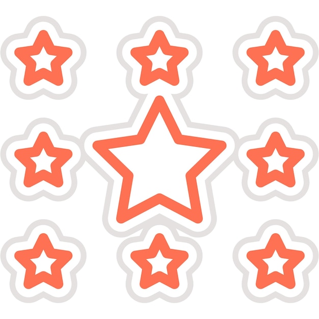 Ilustración del diseño del icono del vector estelar