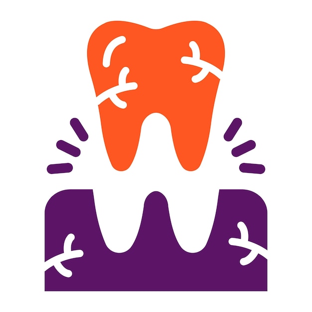 Ilustración del diseño del icono del vector de extracción de dientes