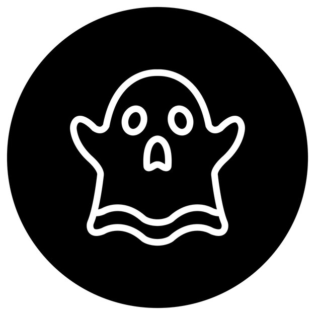 Ilustración del diseño del icono del vector fantasma