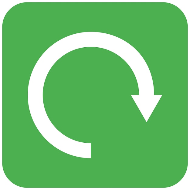 Ilustración del diseño del icono del vector de flecha circular