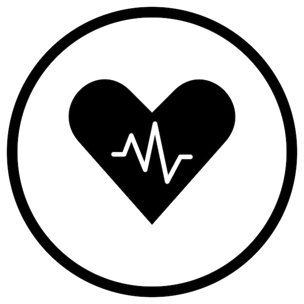 Ilustración del diseño del icono del vector de la frecuencia cardíaca