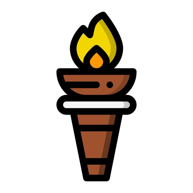 Ilustración del diseño del icono del vector de fuego