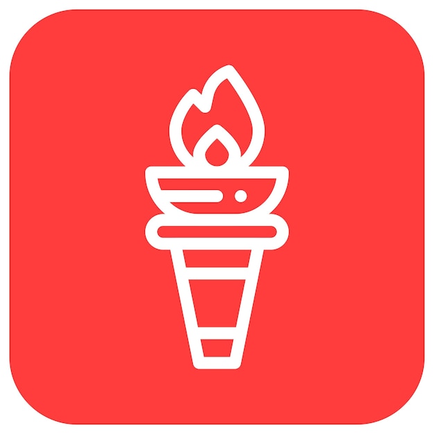 Ilustración del diseño del icono del vector de fuego