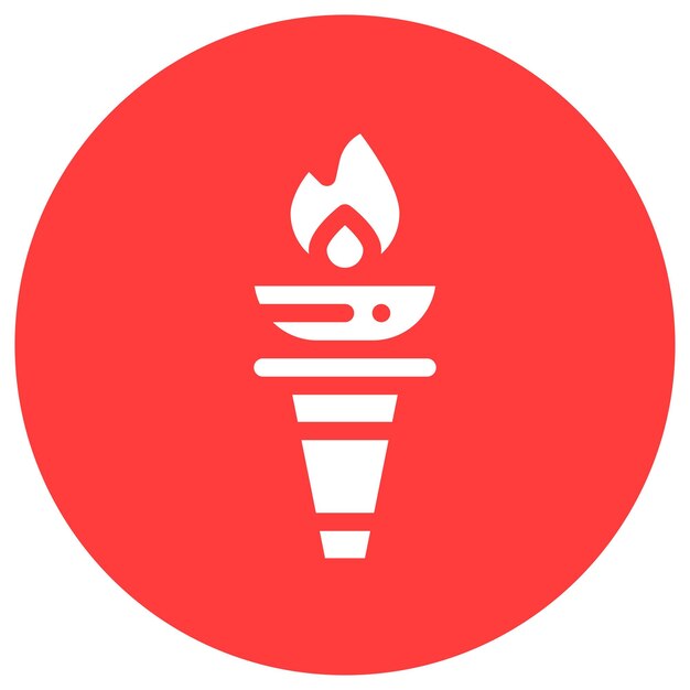 Ilustración del diseño del icono del vector de fuego