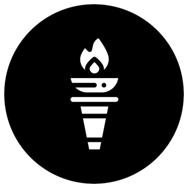 Ilustración del diseño del icono del vector de fuego