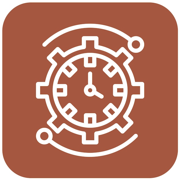 Ilustración del diseño del icono del vector de gestión del tiempo