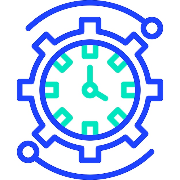 Ilustración del diseño del icono del vector de gestión del tiempo