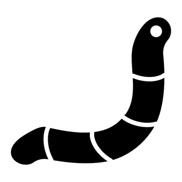 Ilustración del diseño del icono del vector de gusano