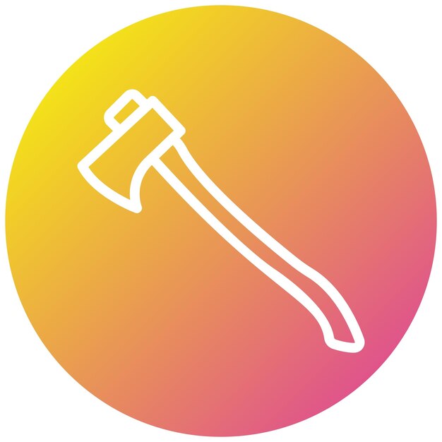 Ilustración del diseño del icono del vector de hacha