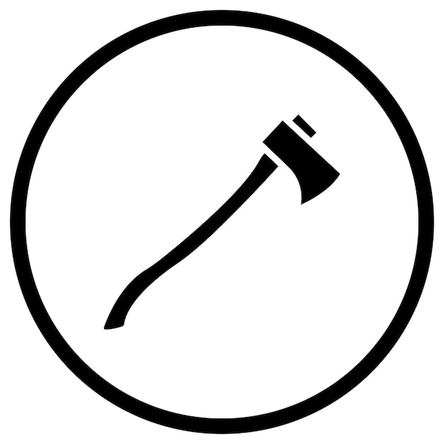 Ilustración del diseño del icono del vector de hacha