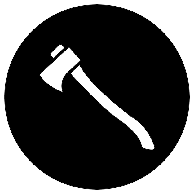Ilustración del diseño del icono del vector de hacha