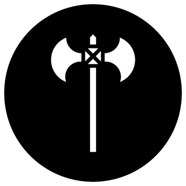 Ilustración del diseño del icono del vector de hacha