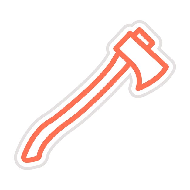 Ilustración del diseño del icono del vector de hacha